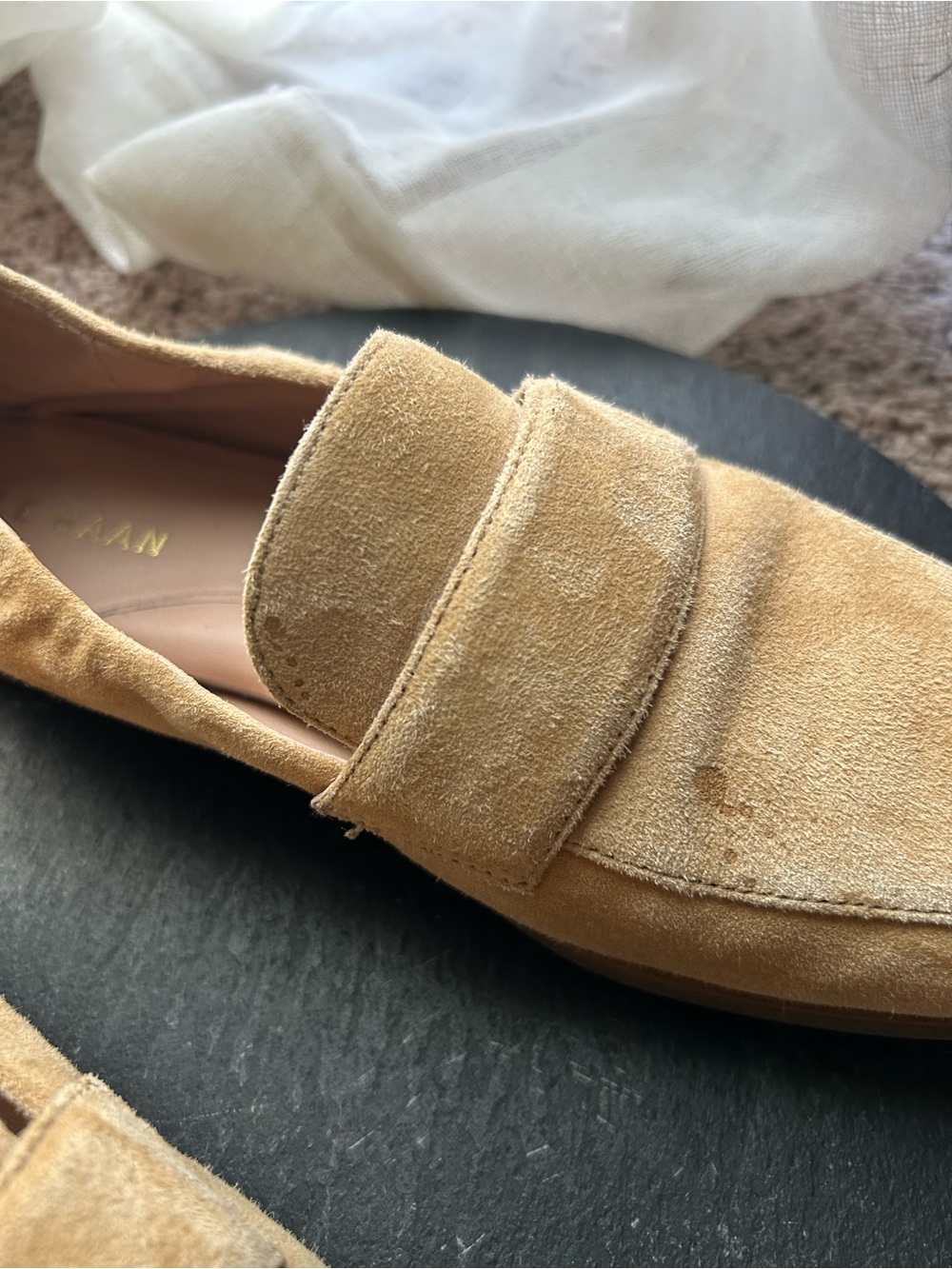Cole Haan Women's Suede Loafers in Tan - Picture 3 of 4